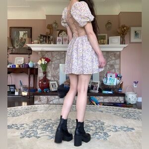 Bardot Floral Corset Mini Dress